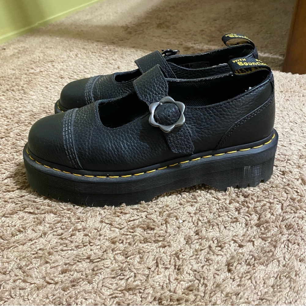 Dr. Martens Black Platform Mary Jane Shoes - Picture 1 of 4
